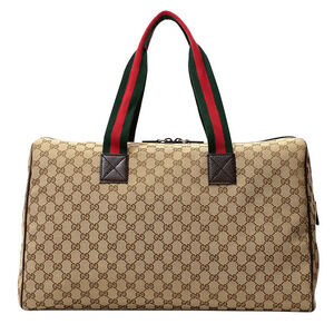 Gucci Travel Boston Bag Sporty GG Web Canvas Line